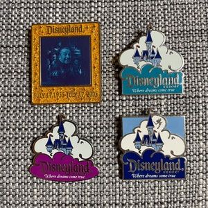 4 Disneyland Pins - 50th Anniversary and Where Dreams Come True - Disney Pins